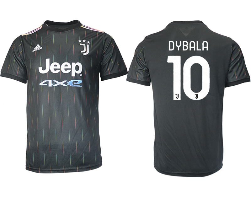 Men 2021-2022 Club Juventus away aaa version black #10 Soccer Jersey